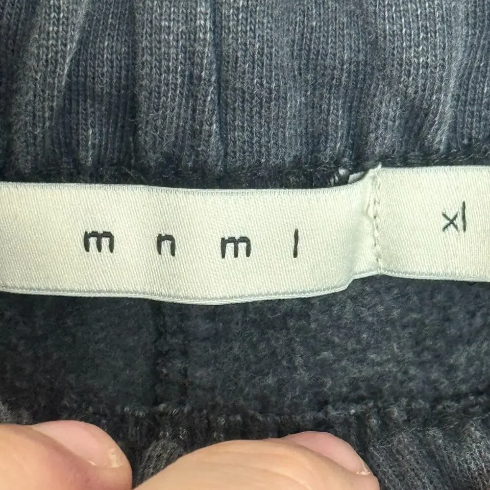 MNML Every Day Fleece Sweatpants Mens XL Gray Pockets Embroidered Casual